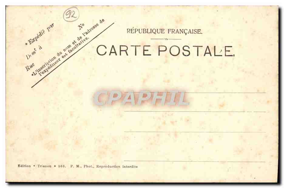 CPA Panoram du Bas Meudon du Funiclaire de Sevres de St Cloud et du Mont Valerien  — Rückseite