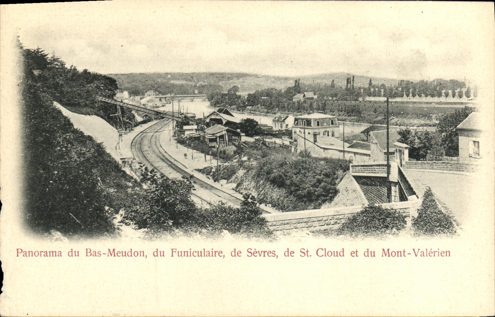 CPA Panoram du Bas Meudon du Duniculaire de Sevres de St Cloud et du Mont Valerien