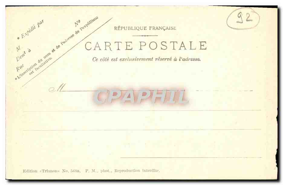 CPA Panoram du Bas Meudon du Duniculaire de Sevres de St Cloud et du Mont Valerien — Rückseite