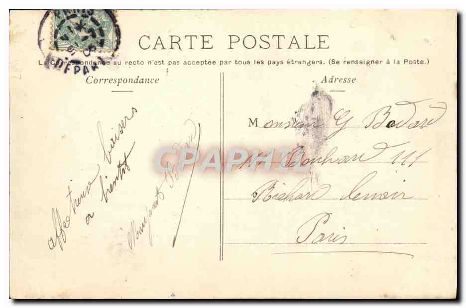CPA Paris Vue generale de la Marternite  — Rückseite