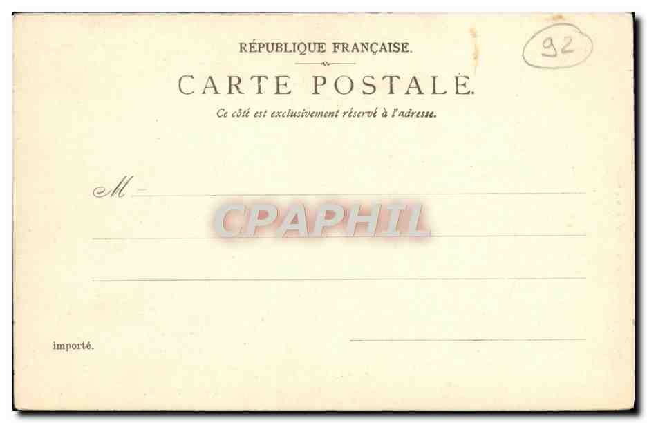 CPA Meudon Villa Moliere Armande Bajard Femme de Moliere  — Rückseite