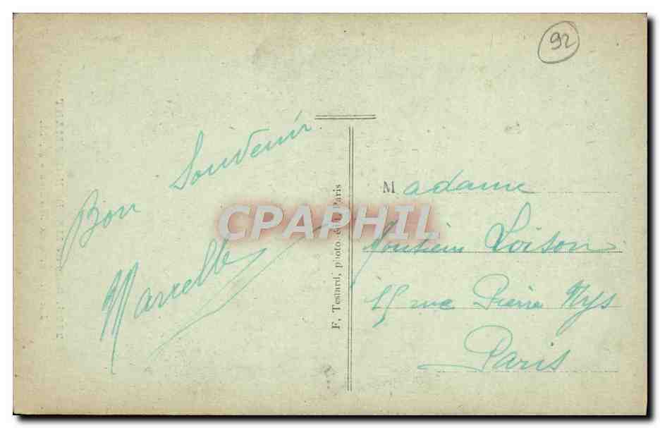 CPA Bois de Meudon Clamart La pierre aux moines — Rückseite