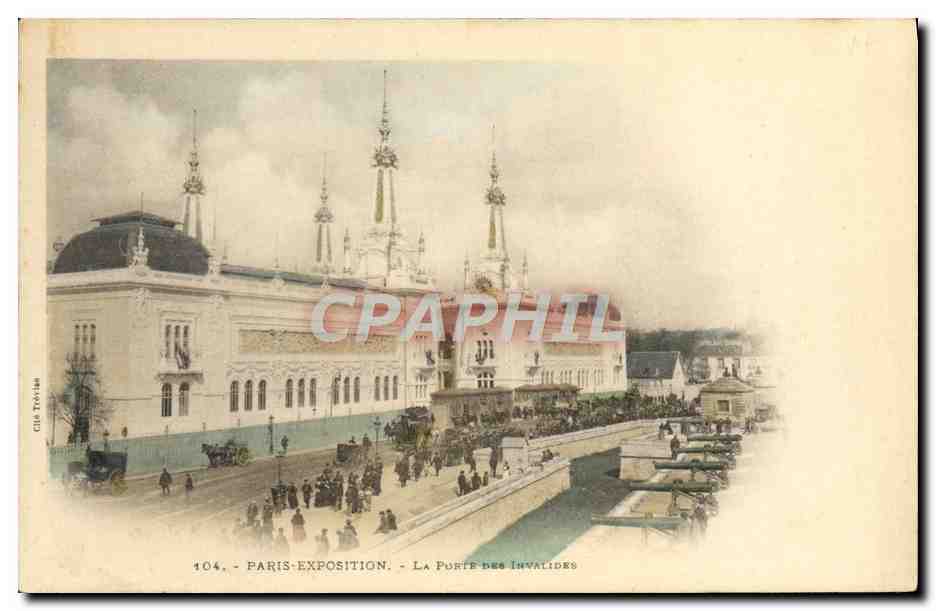 CPA Paris Exposition La porte des Invalides 