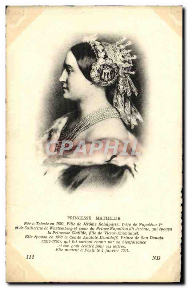 CPA Princesse Mathilde Fille de Jerome Bonaparte frere de Napoleon 1er