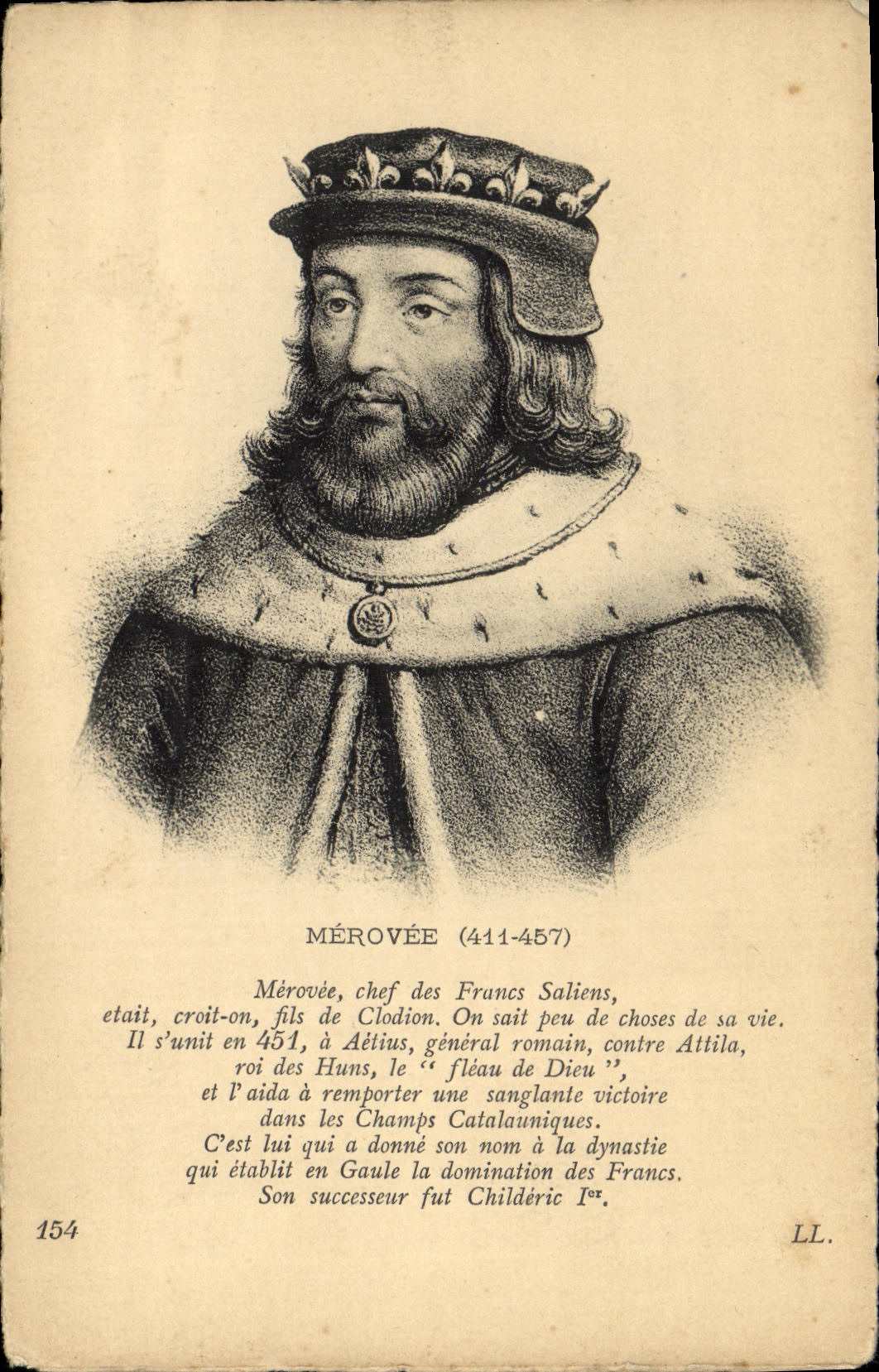 CPA Merovee Chef des Francs Saliens 
