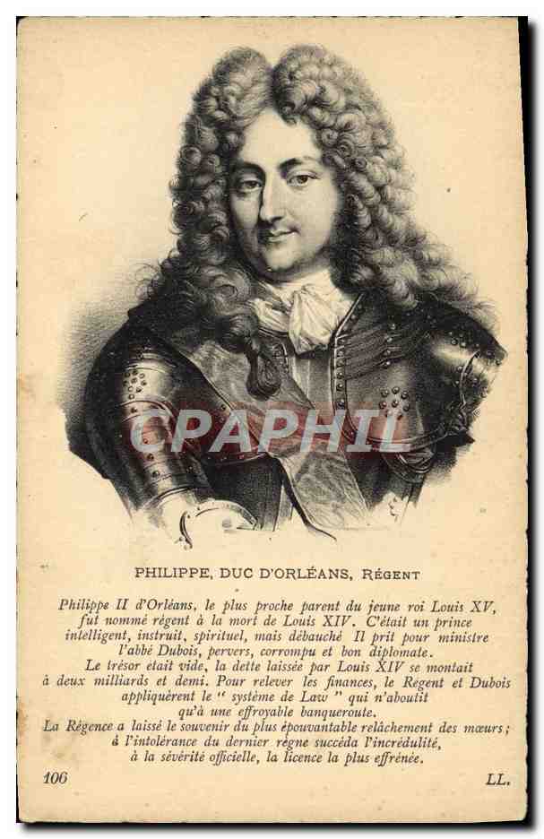 CPA Philippe Duc D'Orleans Regent