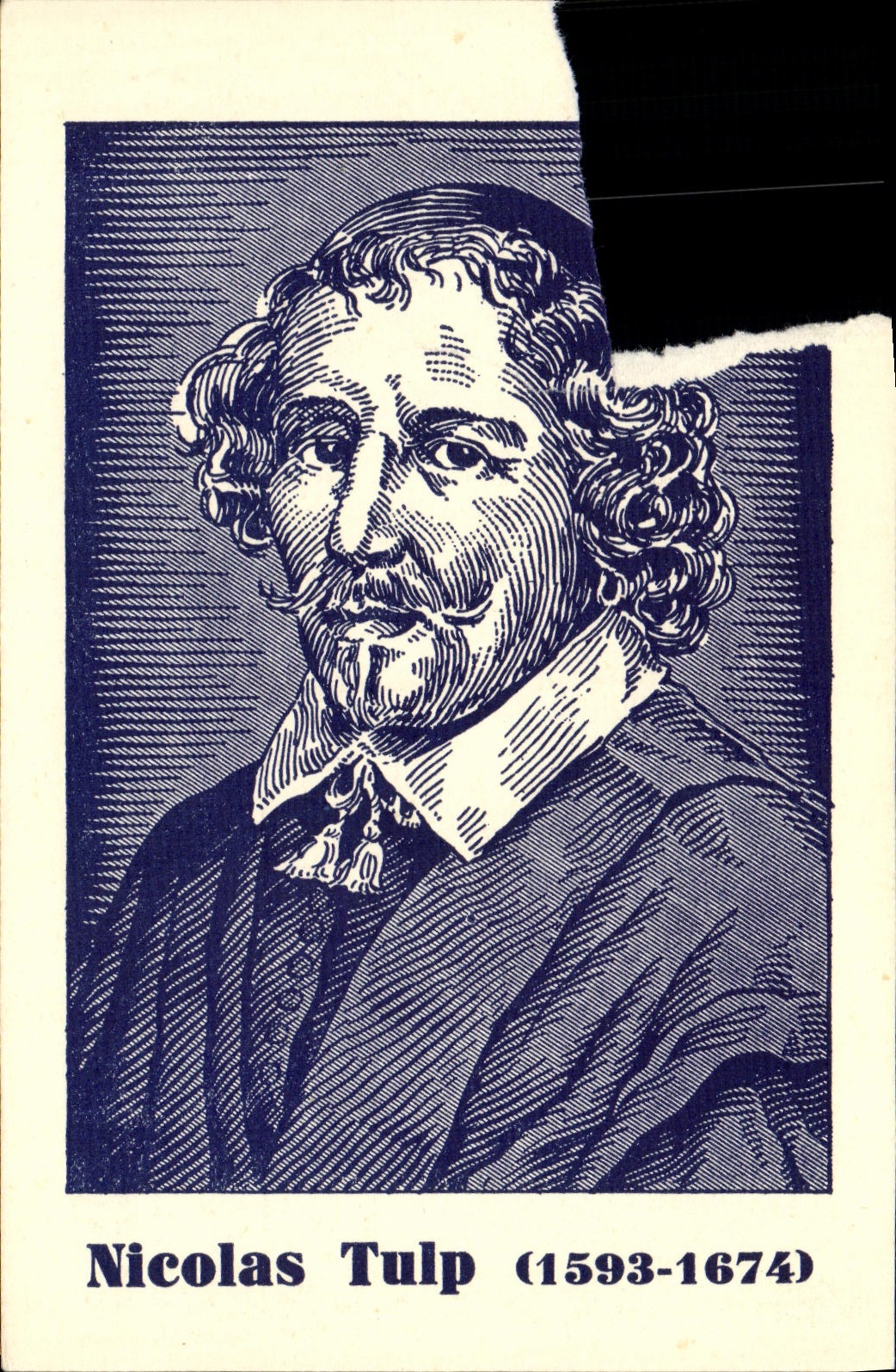 Nicolas Tulp (1593-1674) — portrait gravé — Laboratoires Substantia, Suresnes (Seine)