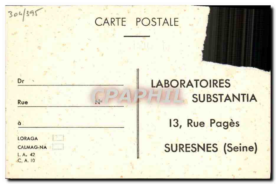 Nicolas Tulp (1593-1674) — portrait gravé — Laboratoires Substantia, Suresnes (Seine) — Achterkant