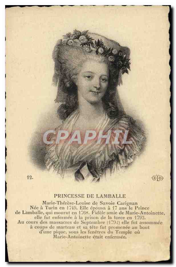 CPA Princesse de Lamballe 