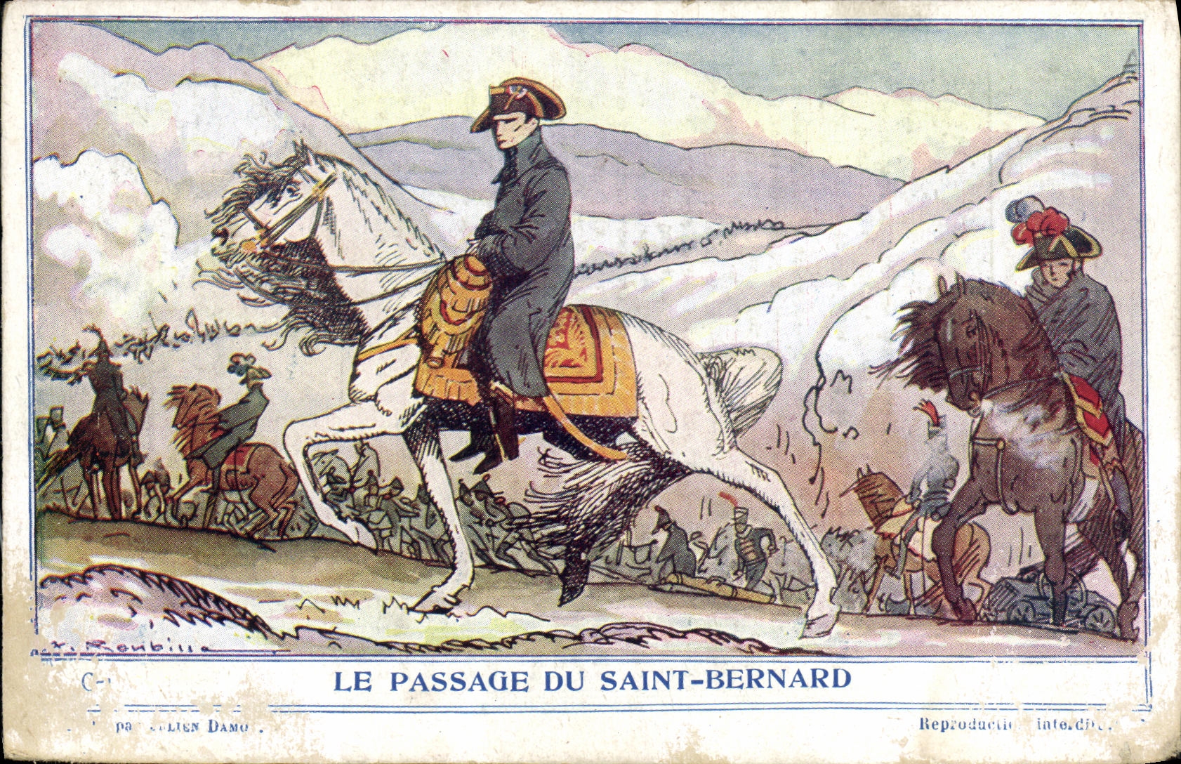 CPA Le passage de Saint Bernard Napoleon 1er