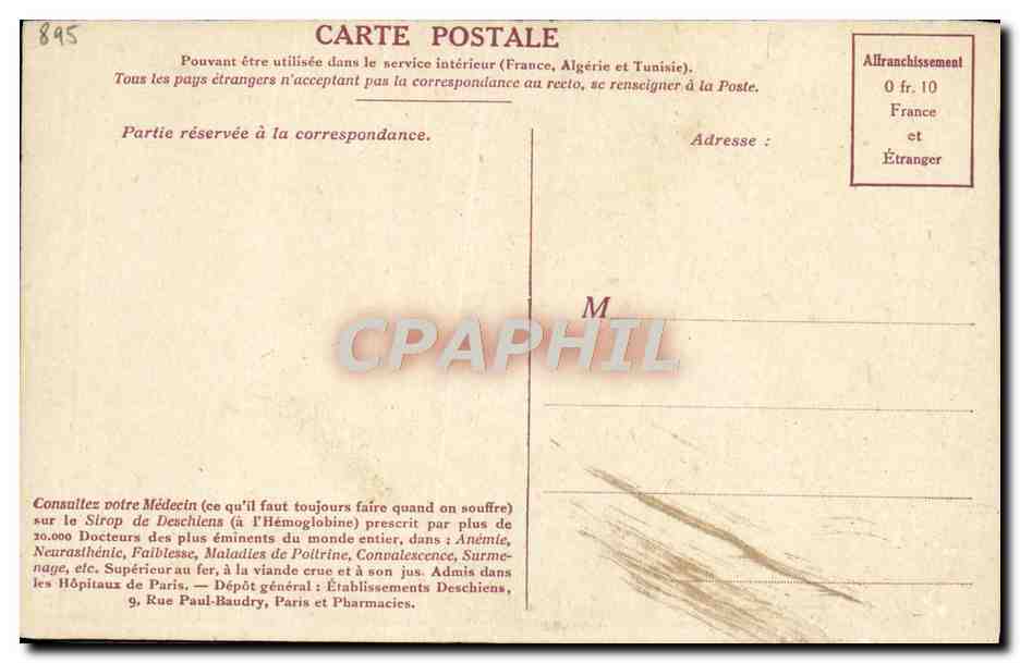 CPA Napoleon 1er recoit la Reine Louise de Prusse a Tilsit — Rückseite
