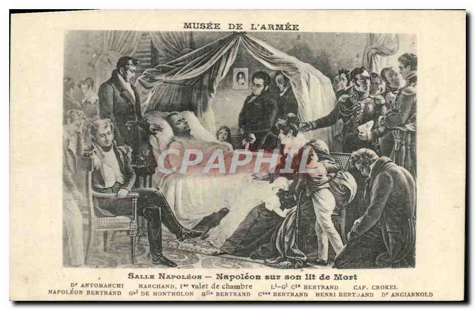 CPA Musee de l'Armee Paris Salle Napoleon sur son lit de mort