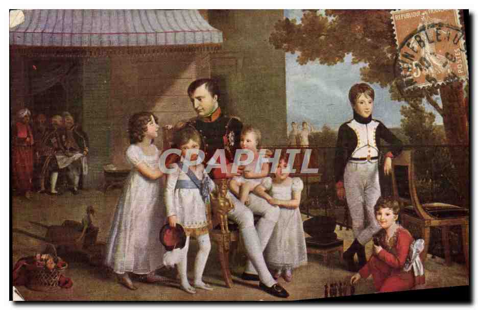 CPA Napoleon et les enfants de Murat Ducis 