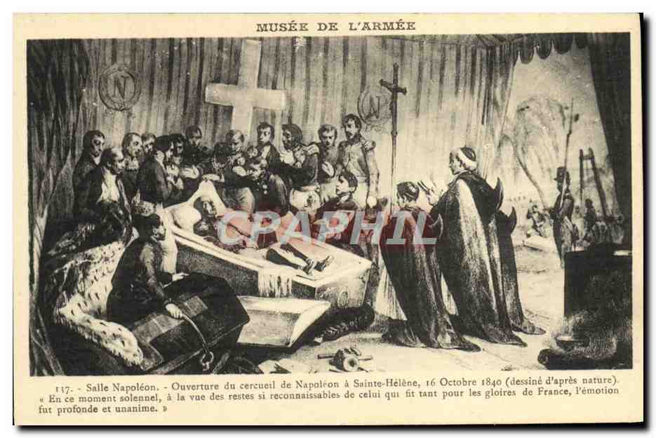 CPA Paris Musee de l'armee Napoleon Ouverture du cercueil
