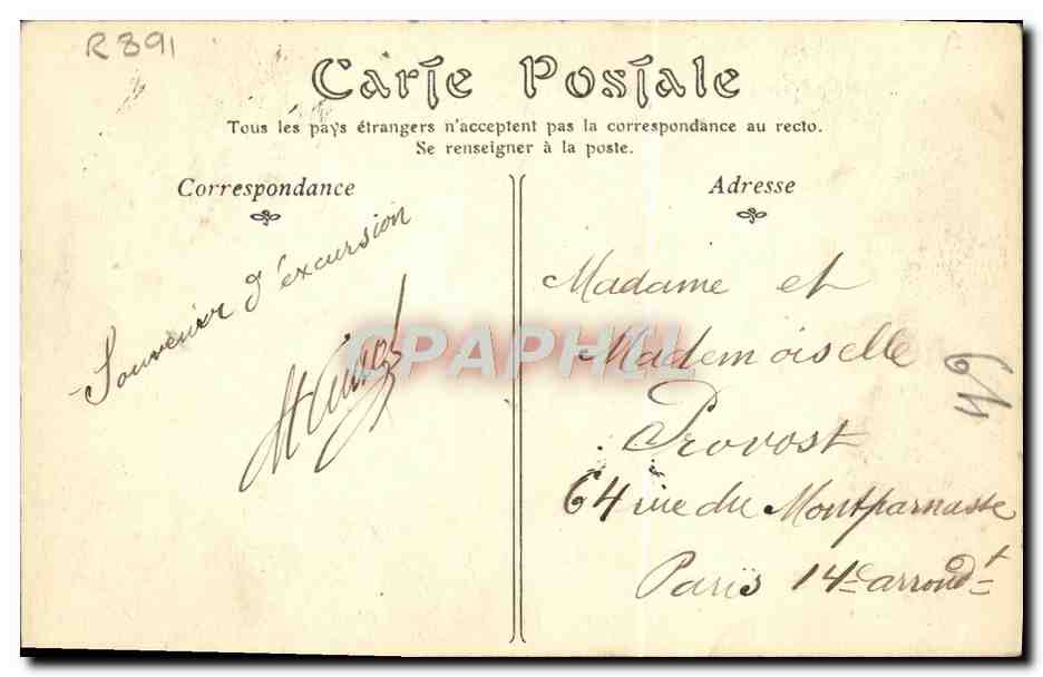 CPA Assassinat du Duc de Guise C Comte — Verso
