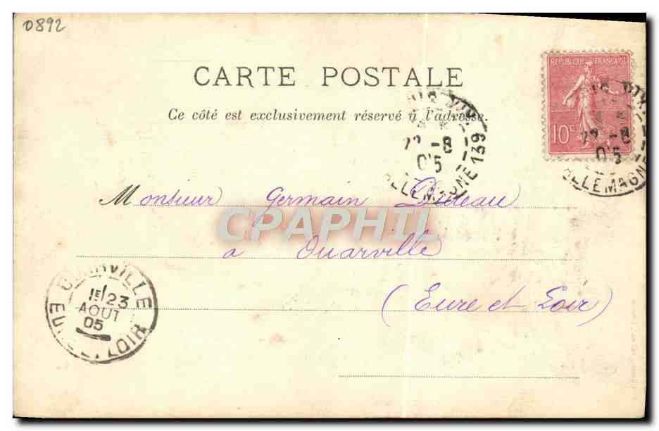 CPA Daumesnil a Vincennes 1815 — Rückseite