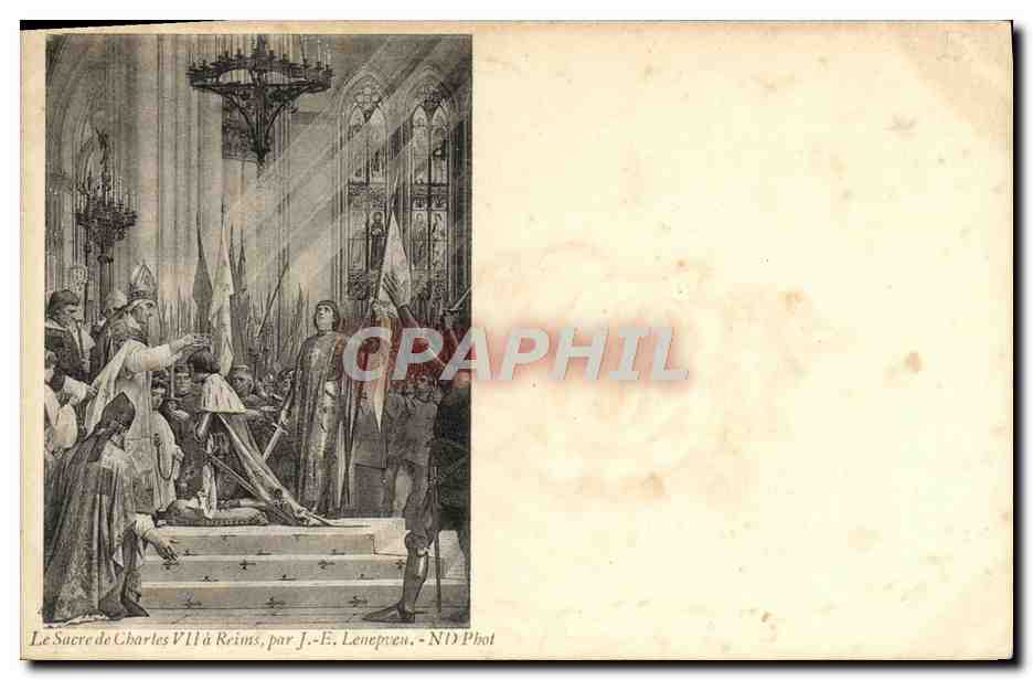 CPA Le sacre de Charles VII a Reims Jeanne d'arc