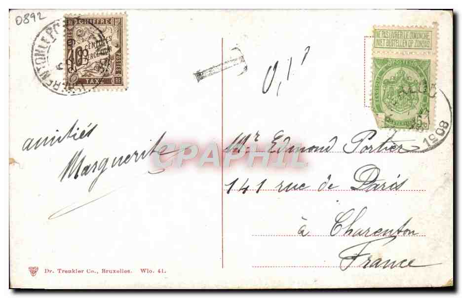 CPA Waterloo Derniere charge de Wellington Mort de picton — Rückseite