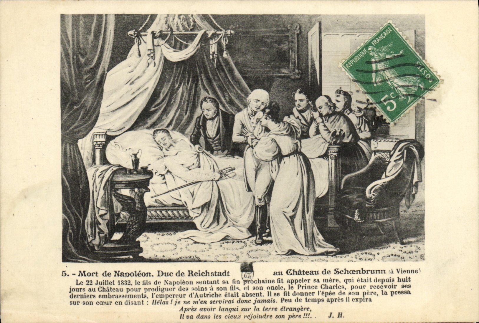 CPA Mort de Napoleon 1er