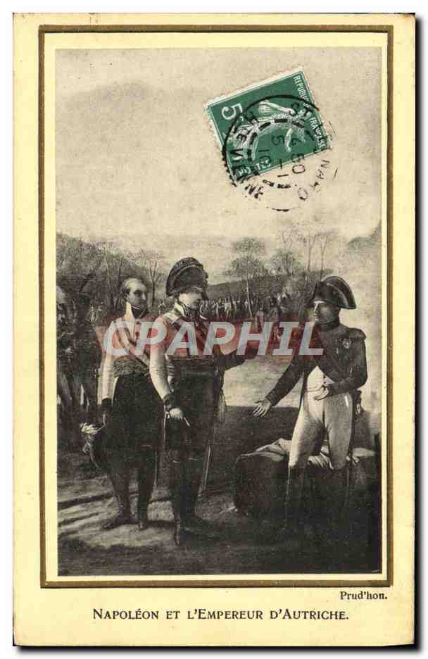 CPA Napoleon et l'empereur d'Autriche 