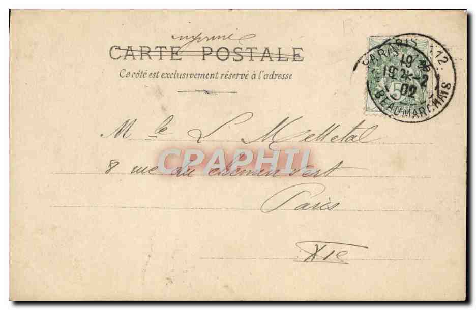 CPA Napoleon Musee de Versailles Demarne et Dunouy Entrevue de Napoleon et du pape Pie VII dans le foret Fontainebleau — Rückseite