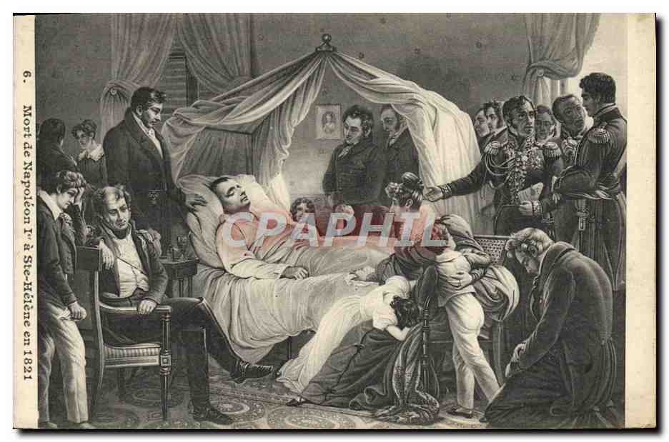 CPA Napoleon mort a Ste Helene en 1821