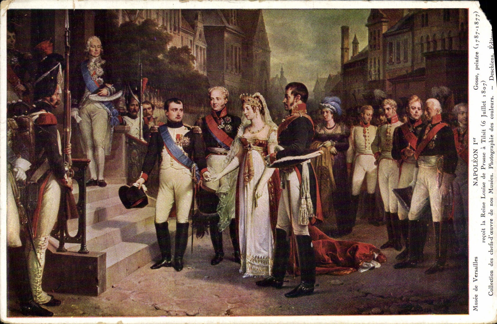 CPA Napoleon 1er recoit la reine Louise de Prusse a Tilsitt
