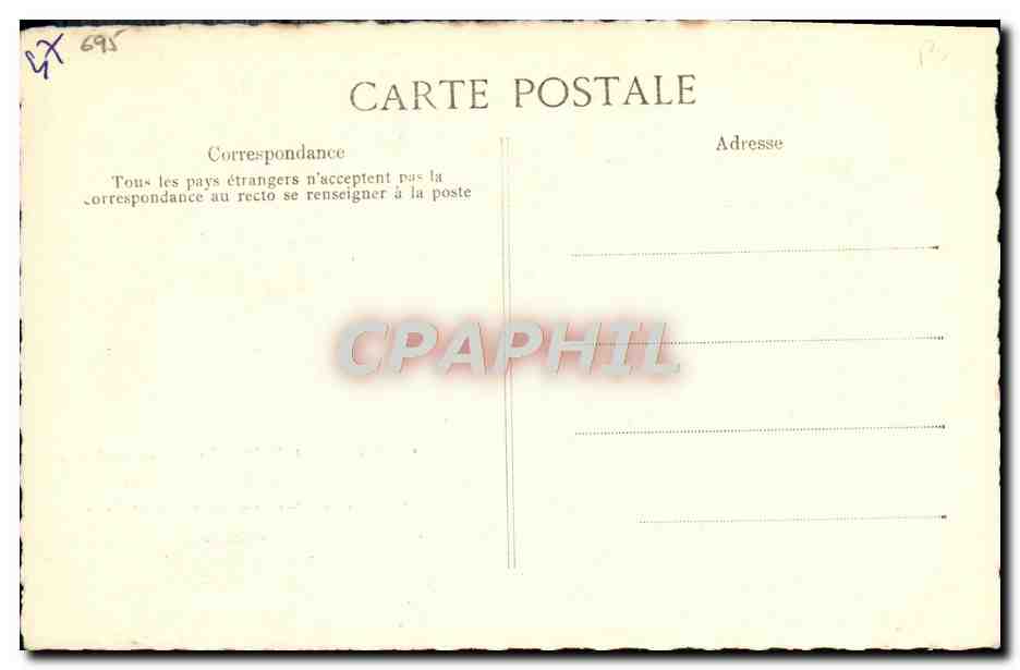 CPA Testament de Saint Louis sur parchemin Roi de France — Rückseite