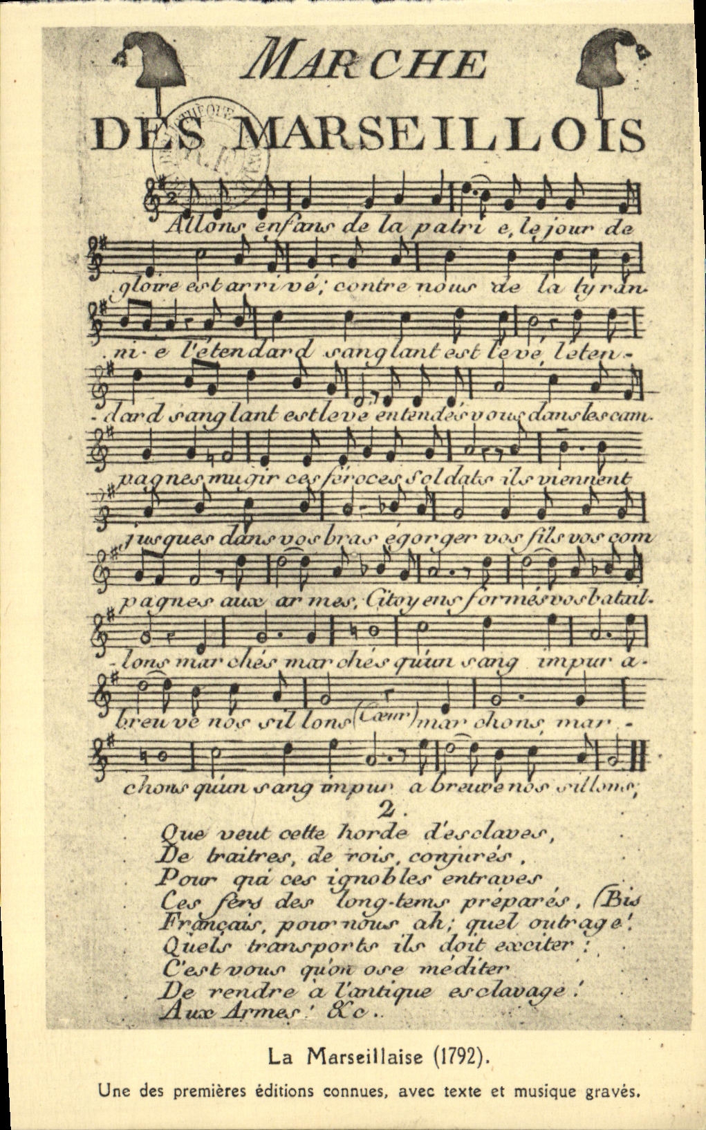 CPA Marseillaise 1792 Revolution 
