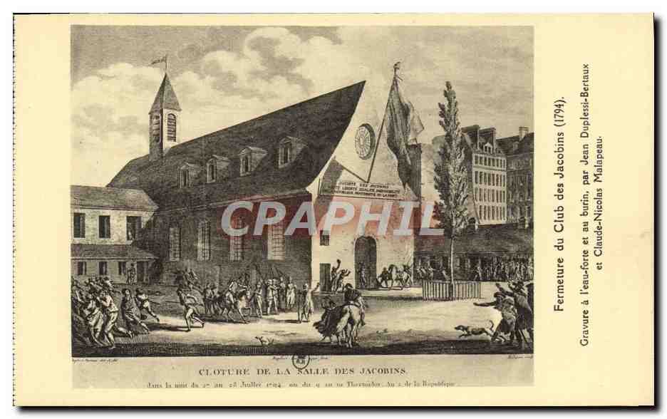CPA Revolution Fermeture du Club des Jacobins 1794
