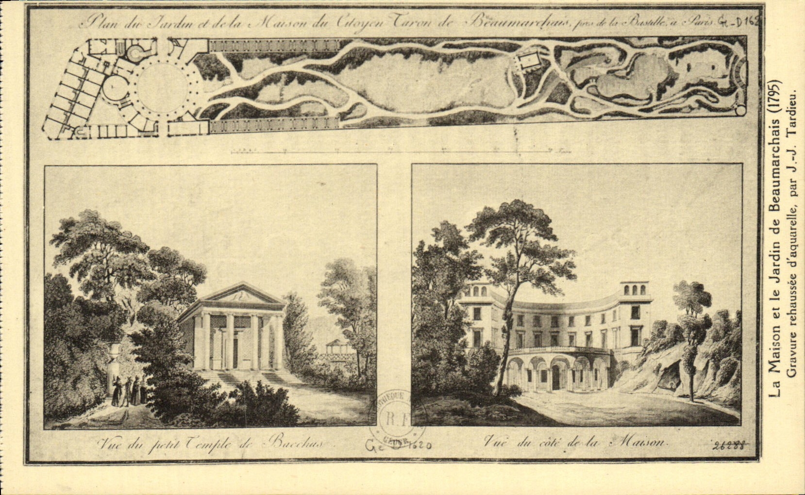 CPA Revolution La maison et le jardin de Beaumarchais 