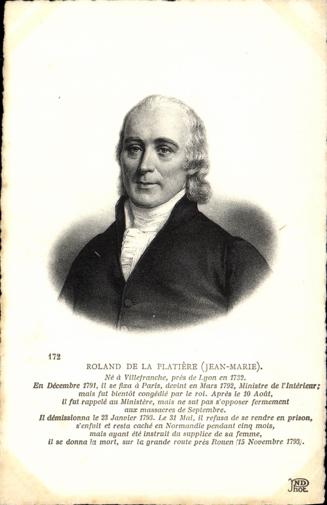 CPA Roland de la Flatiere Villefranche Lyon Ministre de l'interieur