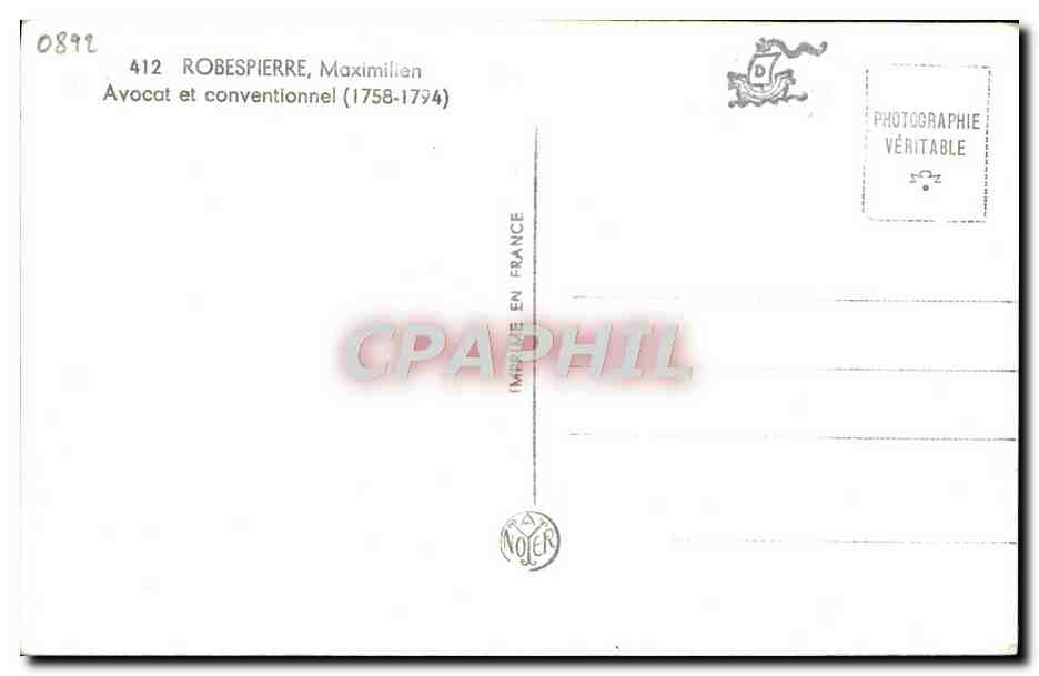 CPA Robespierre — Rückseite