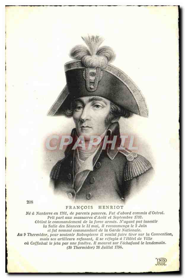 CPA Francois Henrio ne a Nanterre Commandant de la Force armee