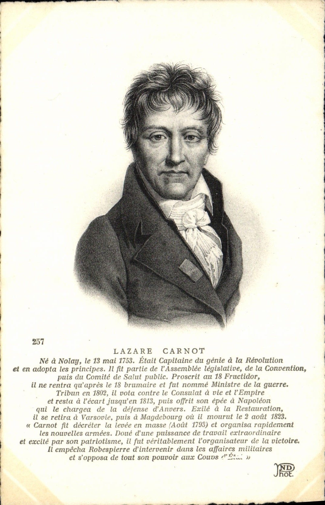 CPA Lazare Carnot Nolay 1753 Capitaine