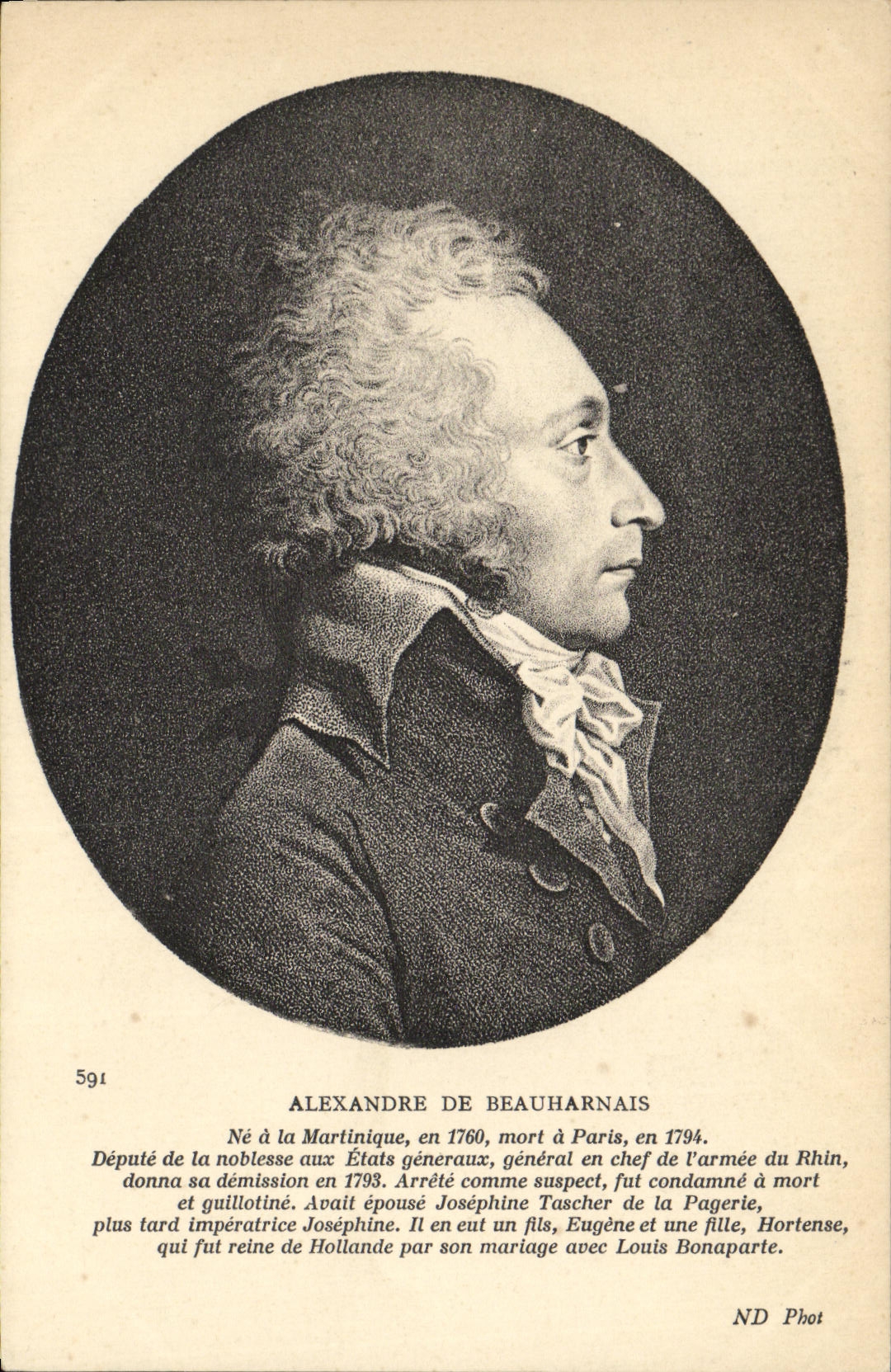 CPA Alexandre de Beauharnais Depute de la noblesse
