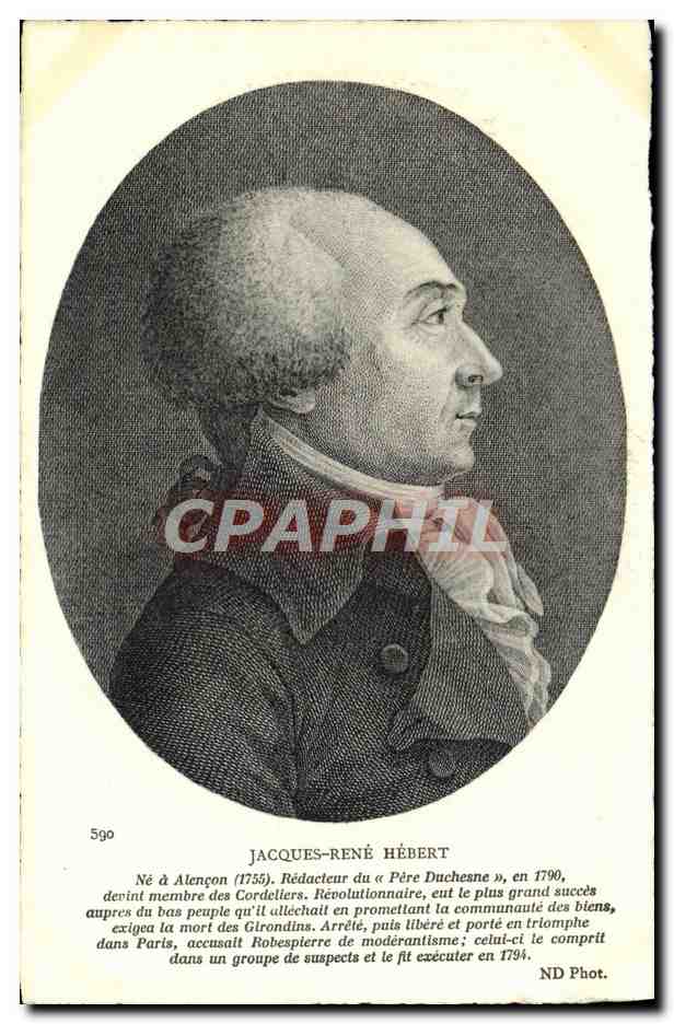 CPA Jacqyes Rene Hebert Alencon Redacteur du Pre Duchesne 