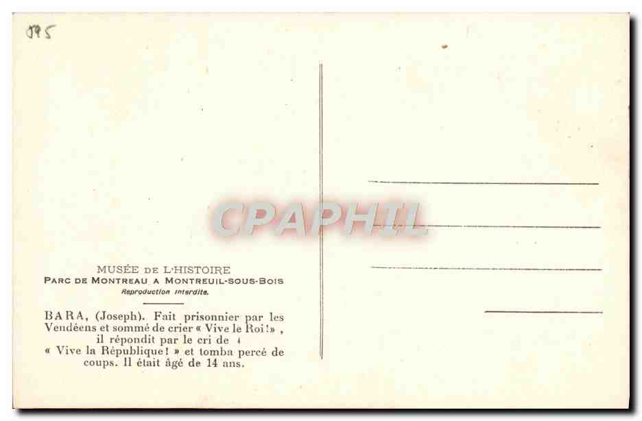 CPA Joseph Barra  — Rückseite