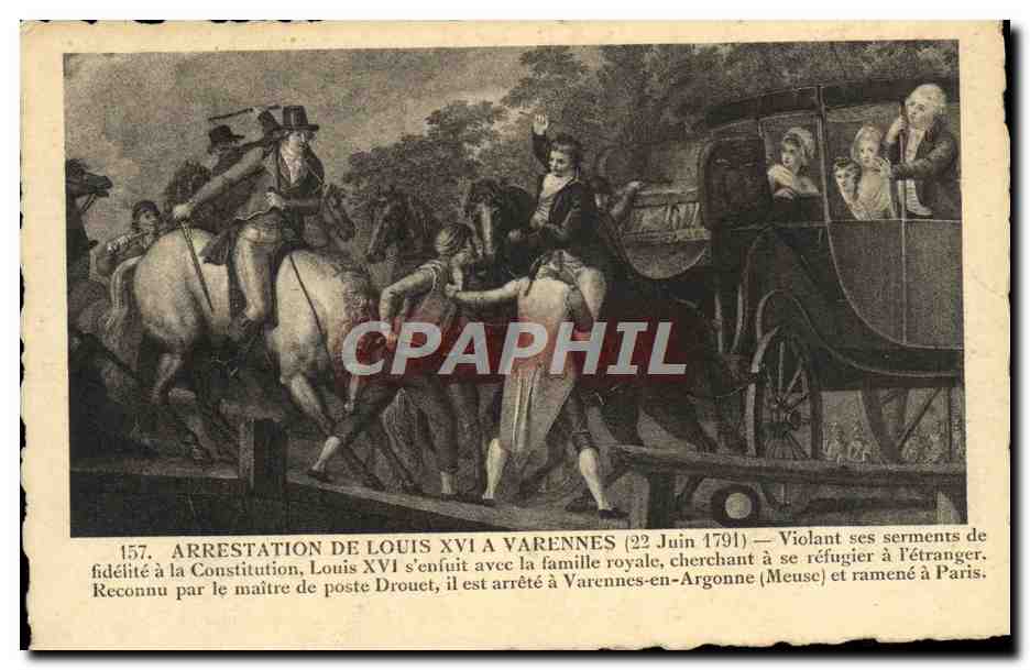 CPA Arrestation de Louis XVI a Varennes 22 juin 1791