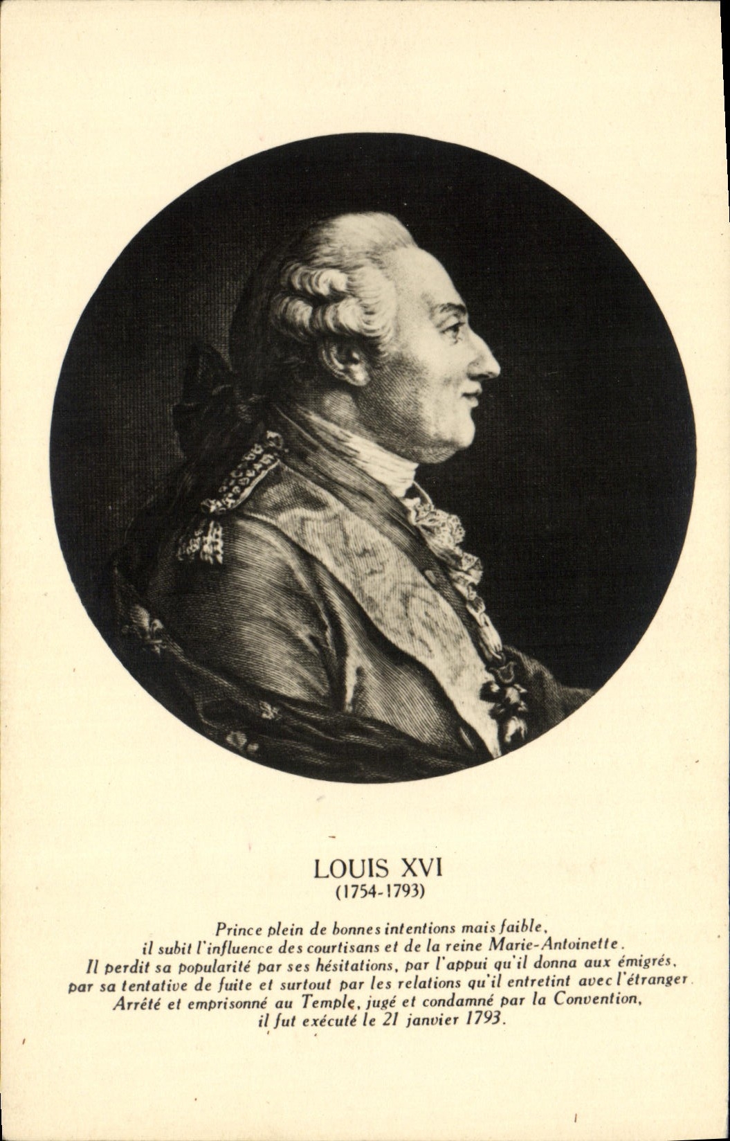 CPA Louis XVI Roi de France