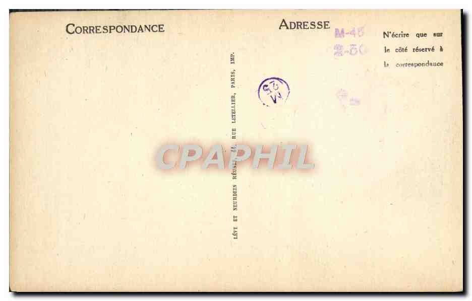 CPA Marie Antoinette conduite au supplice  — Rückseite
