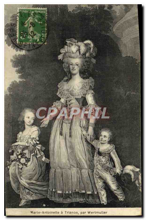 CPA Marie Antoinette a Trianon par Wertmuller 