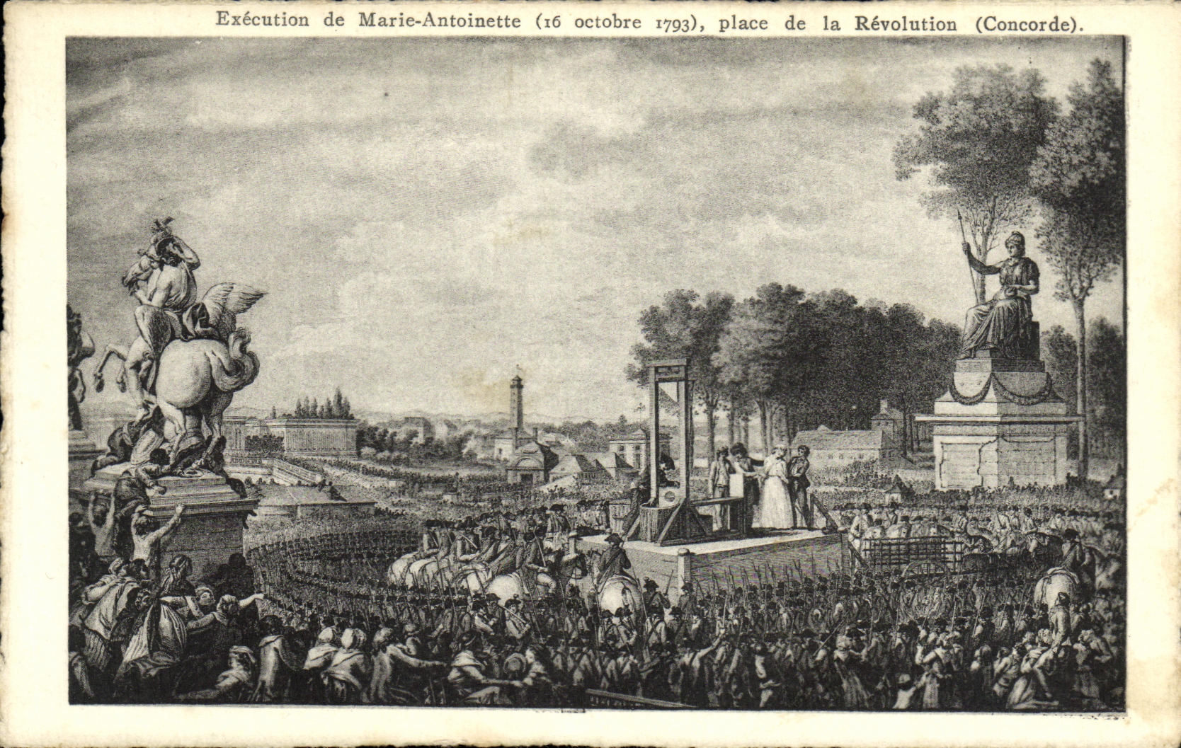 CPA Execution de Marie Antoinette place de la Revolution concorde Paris