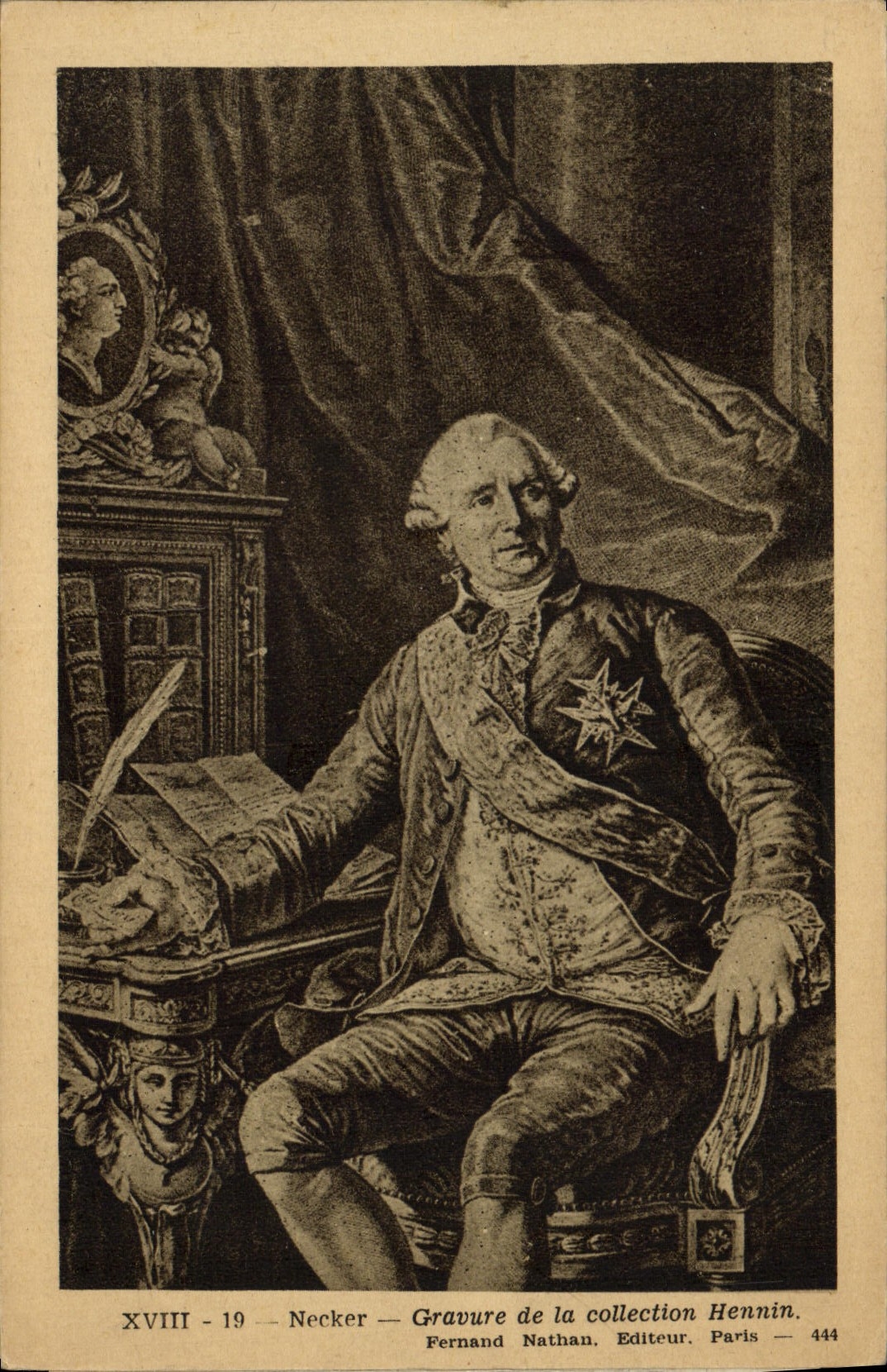 CPA Necker Gravure de la Collection Hennin Banquier 