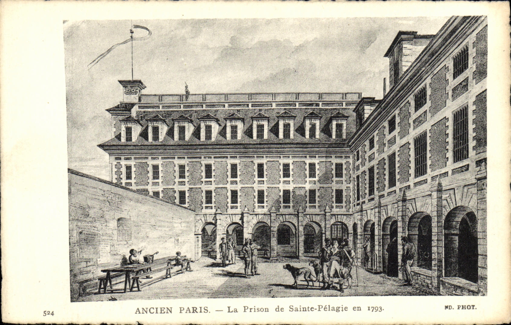 CPA Ancien Paris La Prison de Sainte Pelagie en 1793