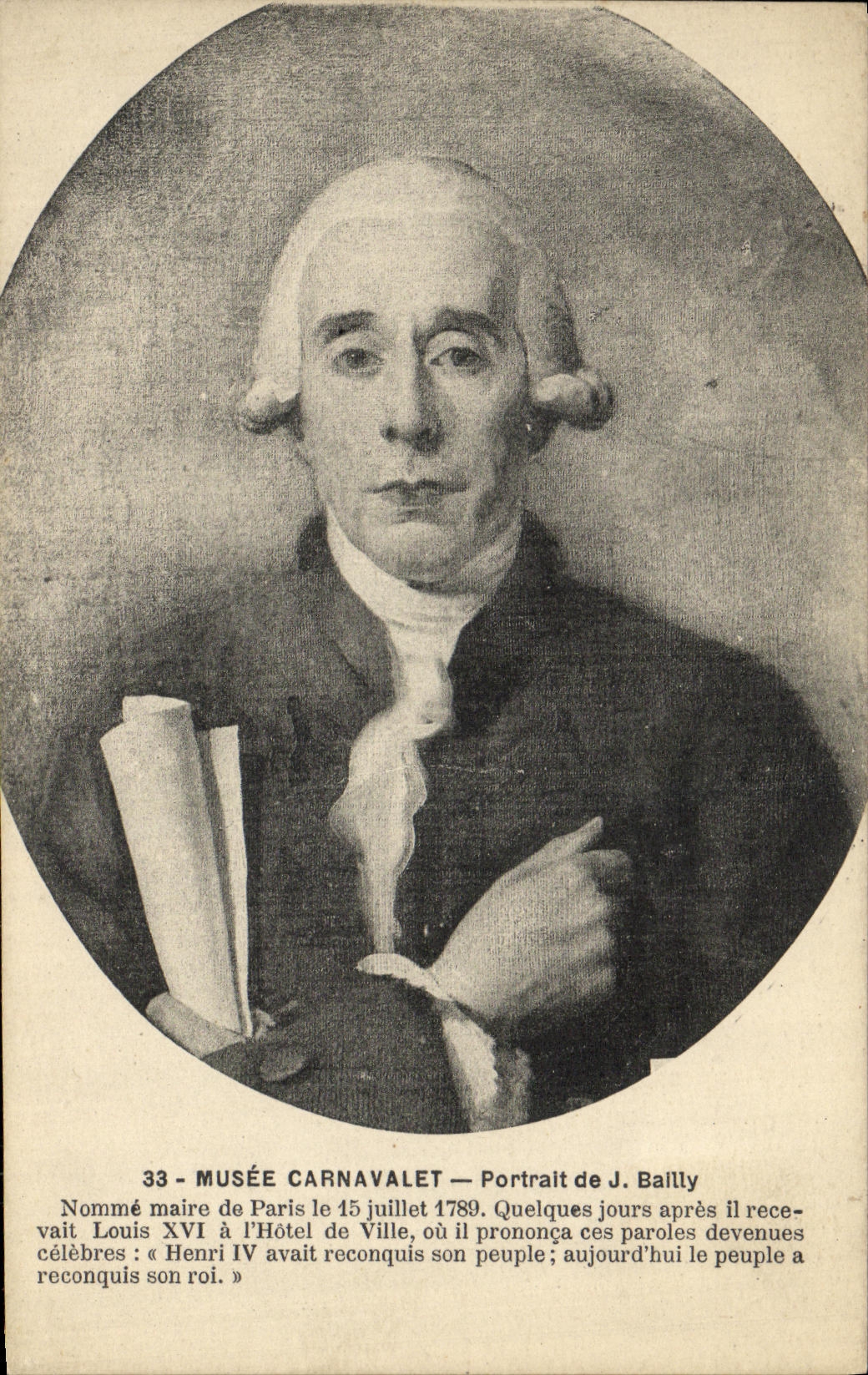 CPA Musee Carnavalet Portrait de J Bailly Maire de Paris 