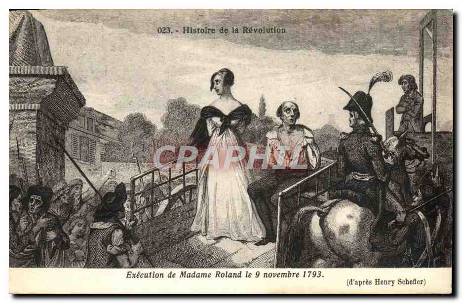 CPA Execution de Madame Roland le 9 novembre 1793 Revolution