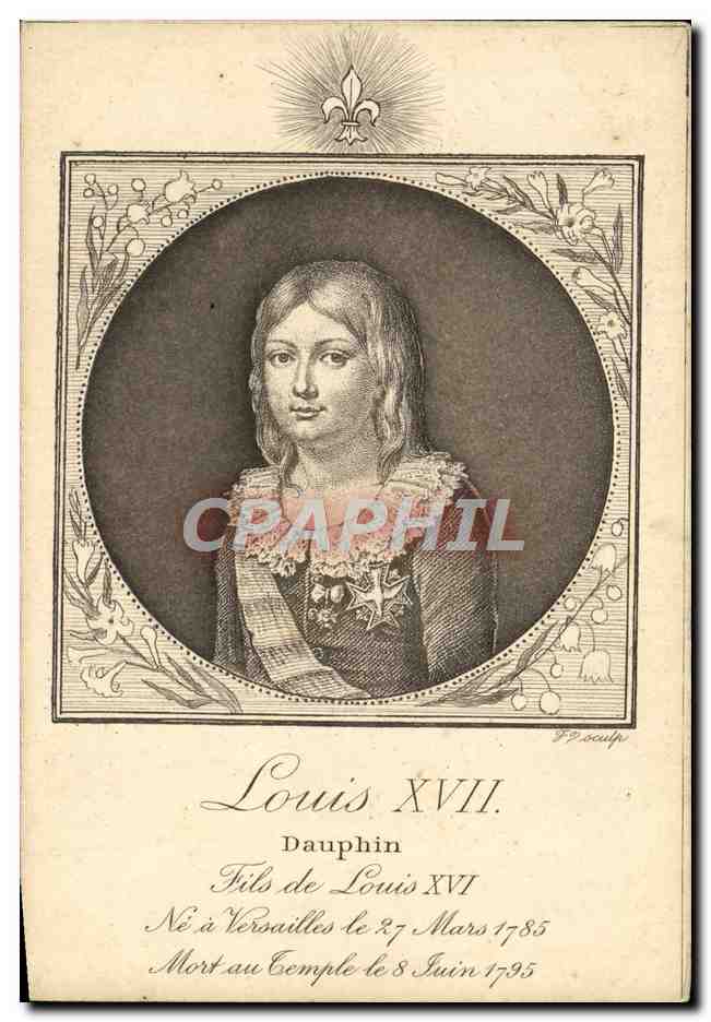 CPA Louis XVII Dauphin Fils de Louis XVI