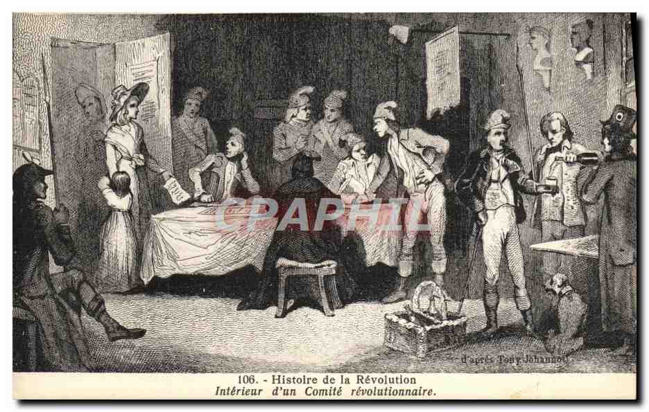 CPA Histoire de la Revolution Interieur d'un Comite Revolutionnaire
