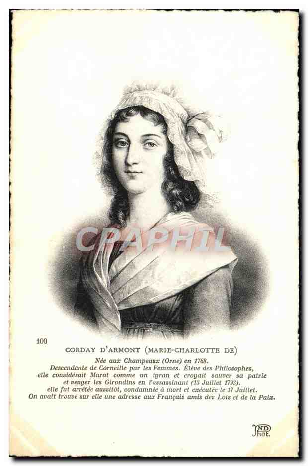 CPA Corday d'Armont Marie Charlotte de 